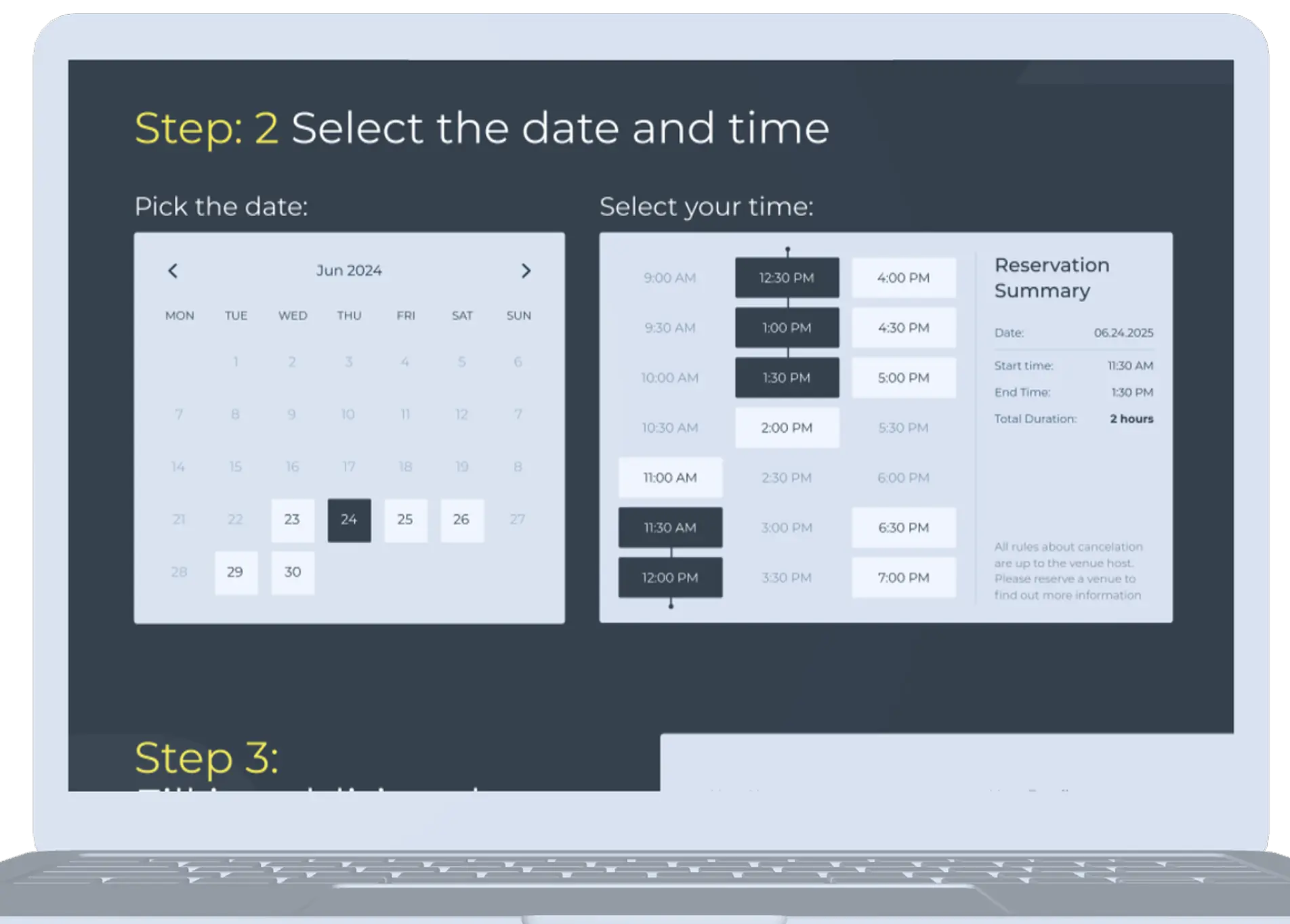 They send a booking request