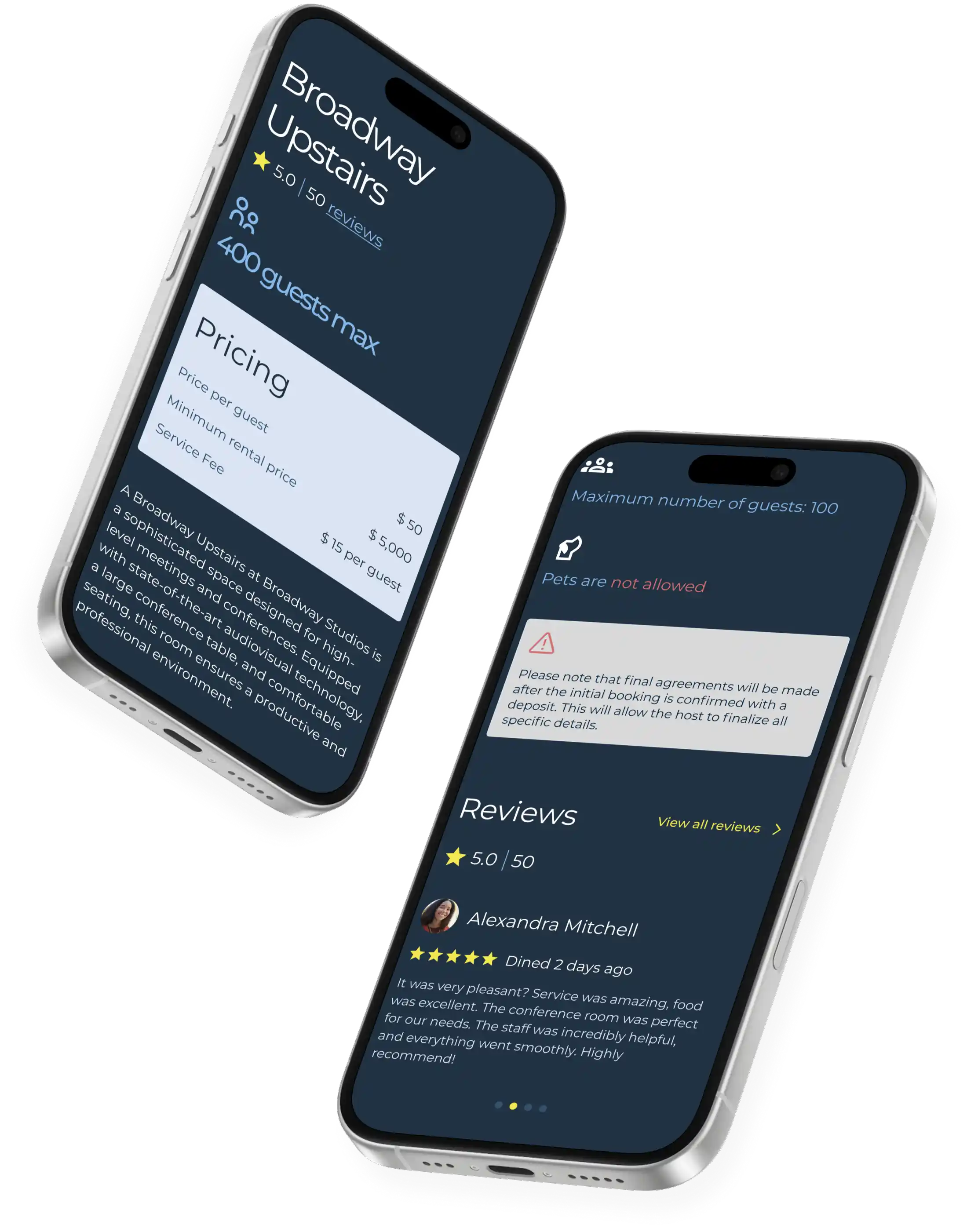 Mobile venue preview